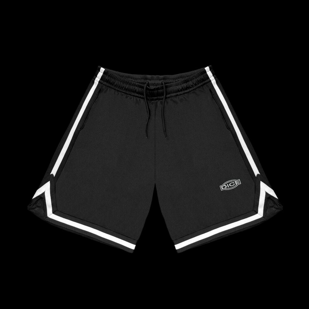Embroidered "D" logo mesh shorts
